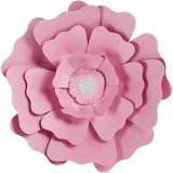 Papierblumen, D 15+25 cm, 230 g, Rosa, 1x2Stk/ 1 Pck