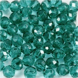 Glasschliffperlen, D 4 mm, Lochgröße 1 mm, Grün, 1x45Stk/ 1 Pck