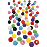 Pony-Perlen, D 6 mm, Lochgröße 3 mm, Sortierte Farben, 1x700ml/ 1 Dose, 425 g