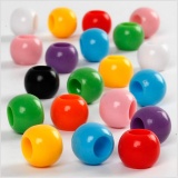 Pony-Perlen, D 10 mm, Lochgröße 4,5 mm, Sortierte Farben, 1x700ml/ 1 Dose, 430 g
