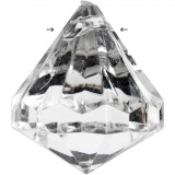 Prisma aus Acryl, Größe 27x30 mm, Lochgröße 2,5 mm, Glänzend transparent, 1x8Stk/ 1 Pck