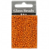 Rocailleperlen, 3 mm, 8/0, 0,6-1,0 mm, Orange, 25g/ 1 Pck