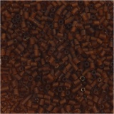 Rocaille Seed Beads 2-cut, D 1,7 mm, Größe 15/0 , Lochgröße 0,5 mm, Braun, 500 g/ 1 Btl.