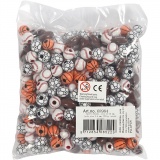 Sportball-Perlen, 11-15 mm, 3-4 mm, Sortierte Farben, 270g/ 1 Pck