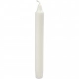 Kerzen, H 20 cm, D 23 mm, Weiß, 1x30Stk/ 1 Pck