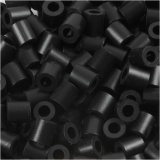 Fotoperlen, Größe 5x5 mm, Lochgröße 2,5 mm, medium, Schwarz (1), 1100Stk/ 1 Pck